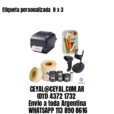 Etiqueta personalizada  8 x 3