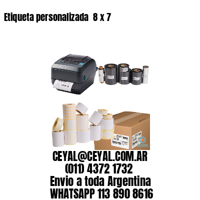 Etiqueta personalizada  8 x 7