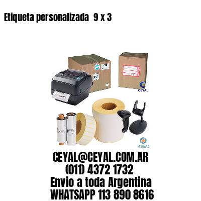 Etiqueta personalizada  9 x 3