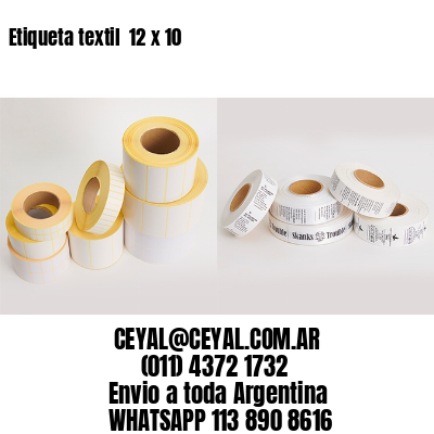 Etiqueta textil  12 x 10