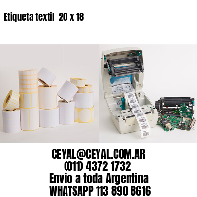 Etiqueta textil  20 x 18