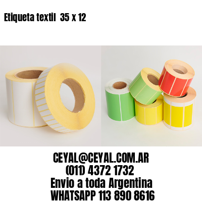 Etiqueta textil  35 x 12