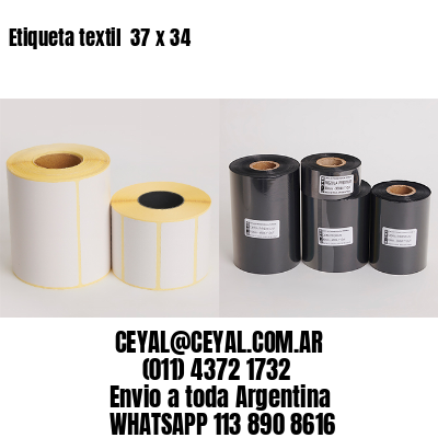 Etiqueta textil  37 x 34