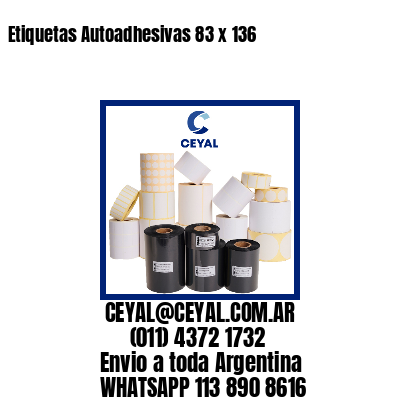 Etiquetas Autoadhesivas 83 x 136