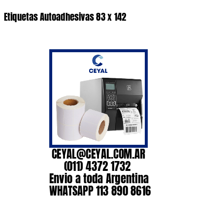 Etiquetas Autoadhesivas 83 x 142