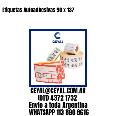 Etiquetas Autoadhesivas 90 x 137