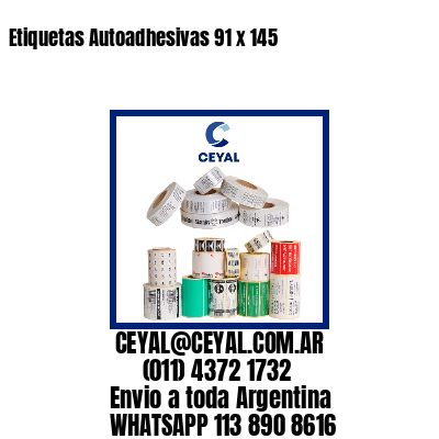 Etiquetas Autoadhesivas 91 x 145