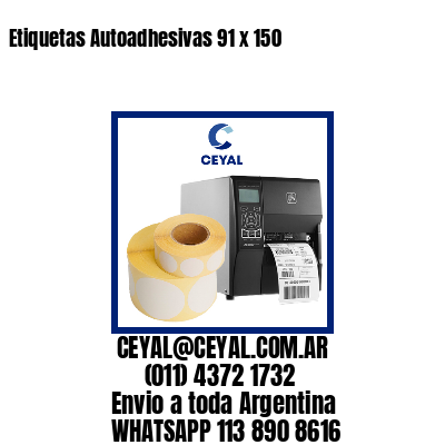 Etiquetas Autoadhesivas 91 x 150