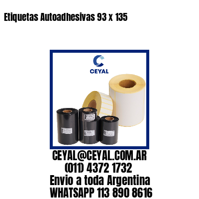 Etiquetas Autoadhesivas 93 x 135