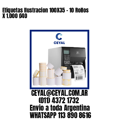 Etiquetas Ilustracion 100X35 – 10 Rollos X 1.000 Ø40