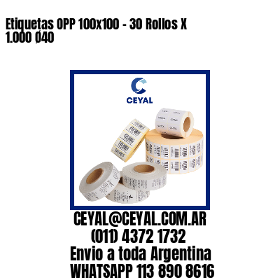 Etiquetas OPP 100x100 - 30 Rollos X 1.000 Ø40