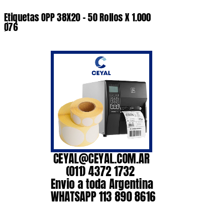 Etiquetas OPP 38X20 - 50 Rollos X 1.000 Ø76