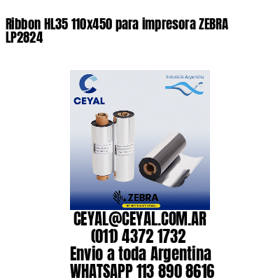 Ribbon HL35 110×450 para impresora ZEBRA LP2824