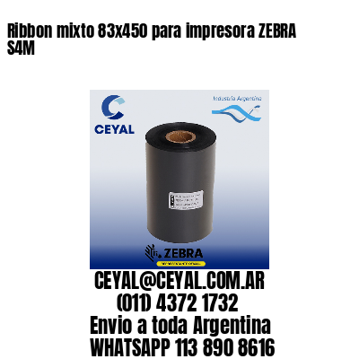 Ribbon mixto 83×450 para impresora ZEBRA S4M