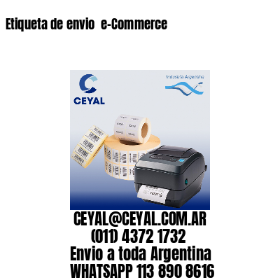 Etiqueta de envio  e-Commerce