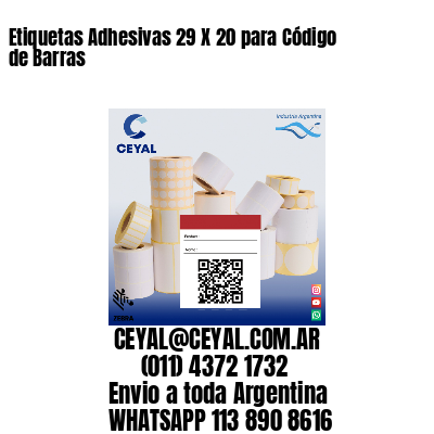 Etiquetas Adhesivas 29 X 20 para Código de Barras