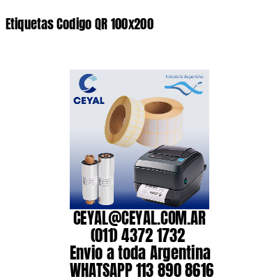 Etiquetas Codigo QR 100x200