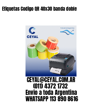 Etiquetas Codigo QR 40x30 banda doble