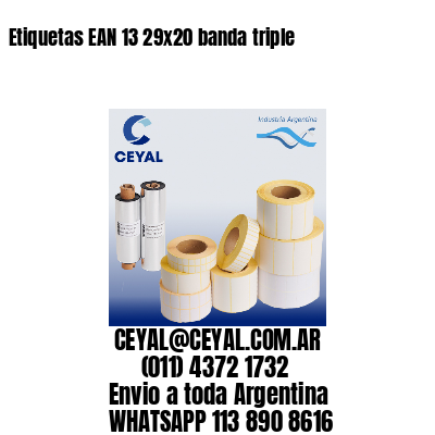 Etiquetas EAN 13 29×20 banda triple