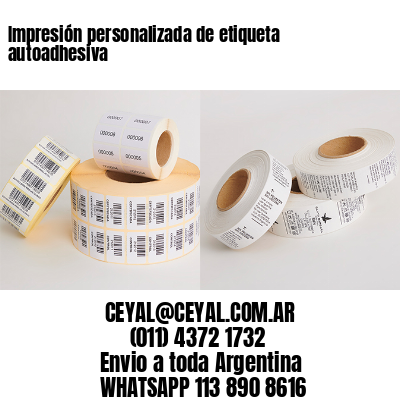 Impresión personalizada de etiqueta autoadhesiva