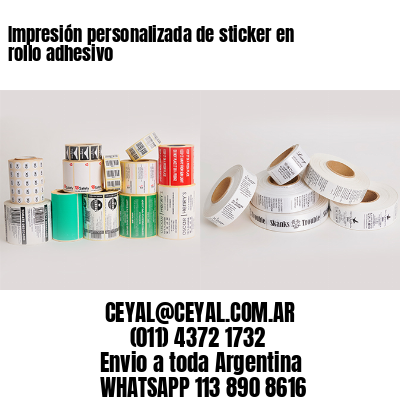 Impresión personalizada de sticker en rollo adhesivo