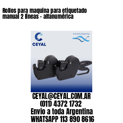 Rollos para maquina para etiquetado manual 2 líneas - alfanumérica 