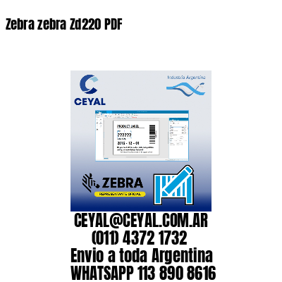 Zebra zebra Zd220 PDF