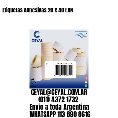 Etiquetas Adhesivas 20 x 40 EAN