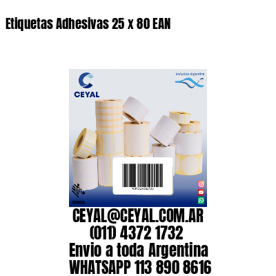 Etiquetas Adhesivas 25 x 80 EAN