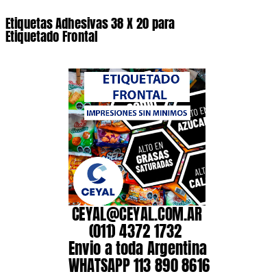 Etiquetas Adhesivas 38 X 20 para Etiquetado Frontal