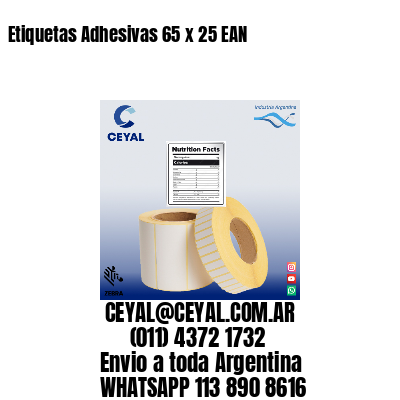 Etiquetas Adhesivas 65 x 25 EAN