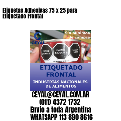 Etiquetas Adhesivas 75 x 25 para Etiquetado Frontal