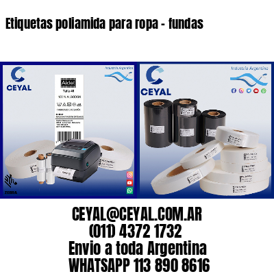 Etiquetas poliamida para ropa - fundas