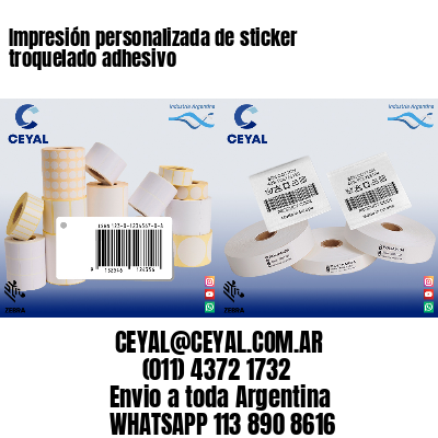 Impresión personalizada de sticker troquelado adhesivo