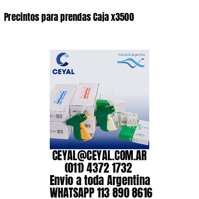 Precintos para prendas Caja x3500