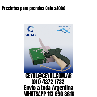 Precintos para prendas Caja x4000