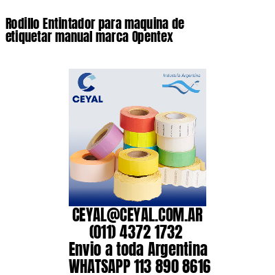 Rodillo Entintador para maquina de etiquetar manual marca Opentex