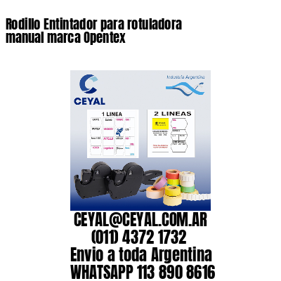 Rodillo Entintador para rotuladora manual marca Opentex