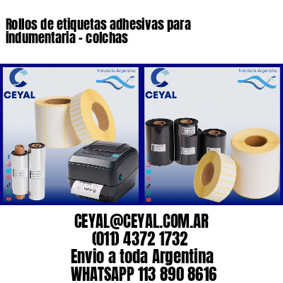 Rollos de etiquetas adhesivas para indumentaria – colchas