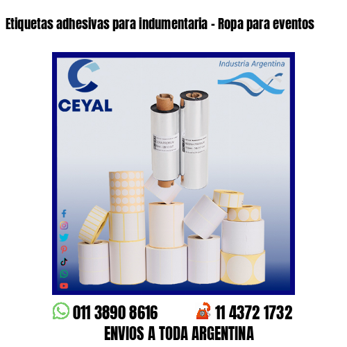 Etiquetas adhesivas para indumentaria – Ropa para eventos