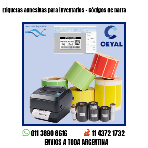 Etiquetas adhesivas para inventarios – Códigos de barra