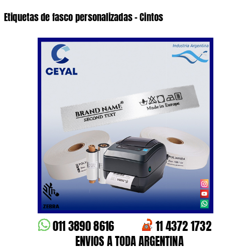 Etiquetas de fasco personalizadas - Cintos