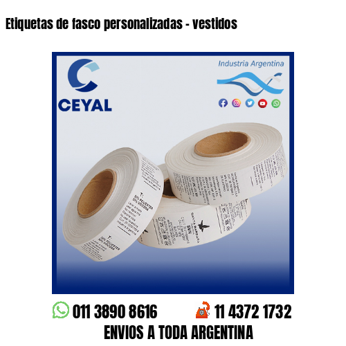 Etiquetas de fasco personalizadas - vestidos