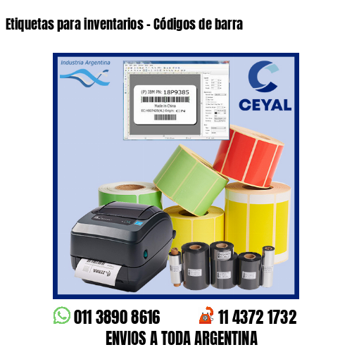 Etiquetas para inventarios - Códigos de barra