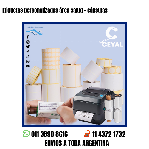 Etiquetas personalizadas área salud - cápsulas