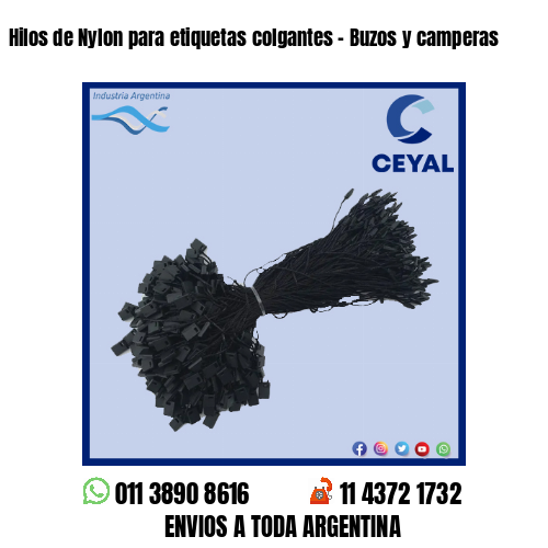 Hilos de Nylon para etiquetas colgantes - Buzos y camperas