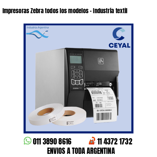 Impresoras Zebra todos los modelos - Industria textil