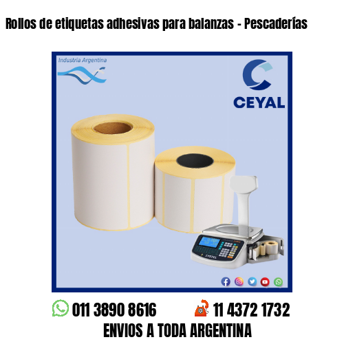 Rollos de etiquetas adhesivas para balanzas – Pescaderías