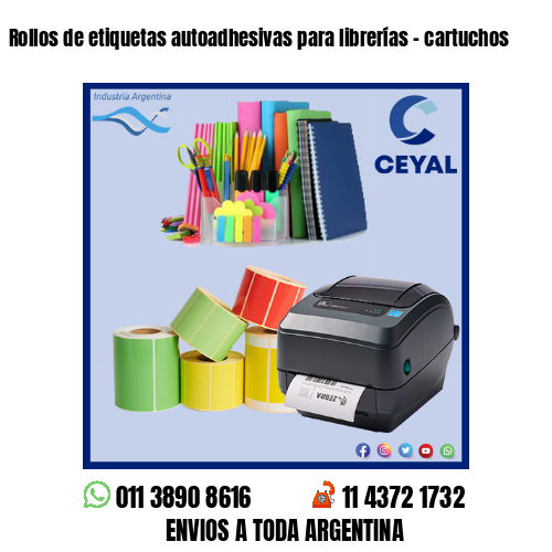 Rollos de etiquetas autoadhesivas para librerías – cartuchos