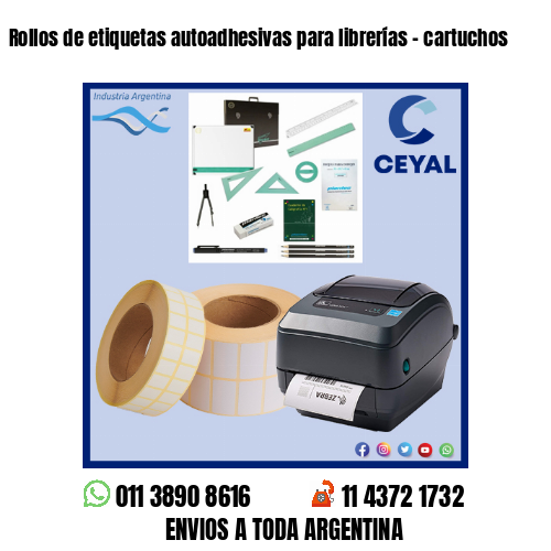 Rollos de etiquetas autoadhesivas para librerías - cartuchos